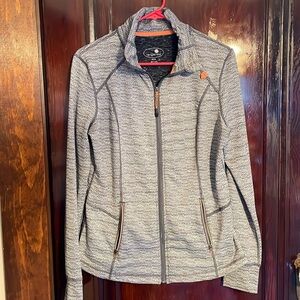 Zip-up sweater, grey, medium